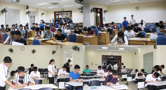 Sinh viên UET trong giờ học, với không gian học tập hiện đại và các trang thiết bị tiên tiến hỗ trợ quá trình nghiên cứu và học tập.