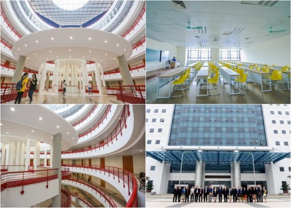  Cảnh quan trường Đại học Kinh tế Quốc dân với cơ sở vật chất hiện đại