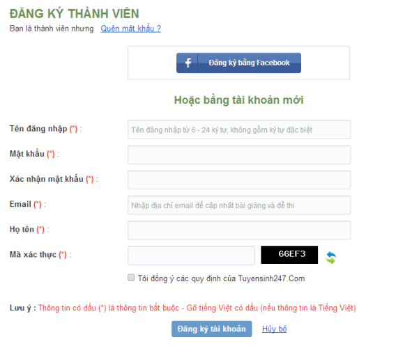 Hướng Dẫn Chi Tiết Cho Thí Sinh Đăng Nhập Tuyển Sinh